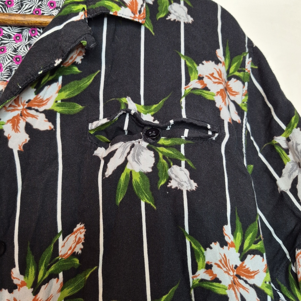 English Laundry Black Floral Men's Shirt Size Large - Picture 4 of 8